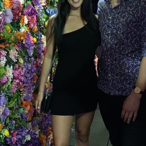 Urban outfitters one shoulder ribbed mini dress